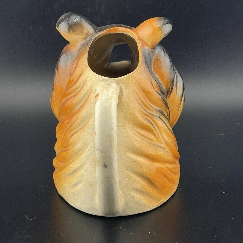 Vintage Occupied Japan Ceramic 3D Collie Lassie Dog Creamer Cream Pitcher